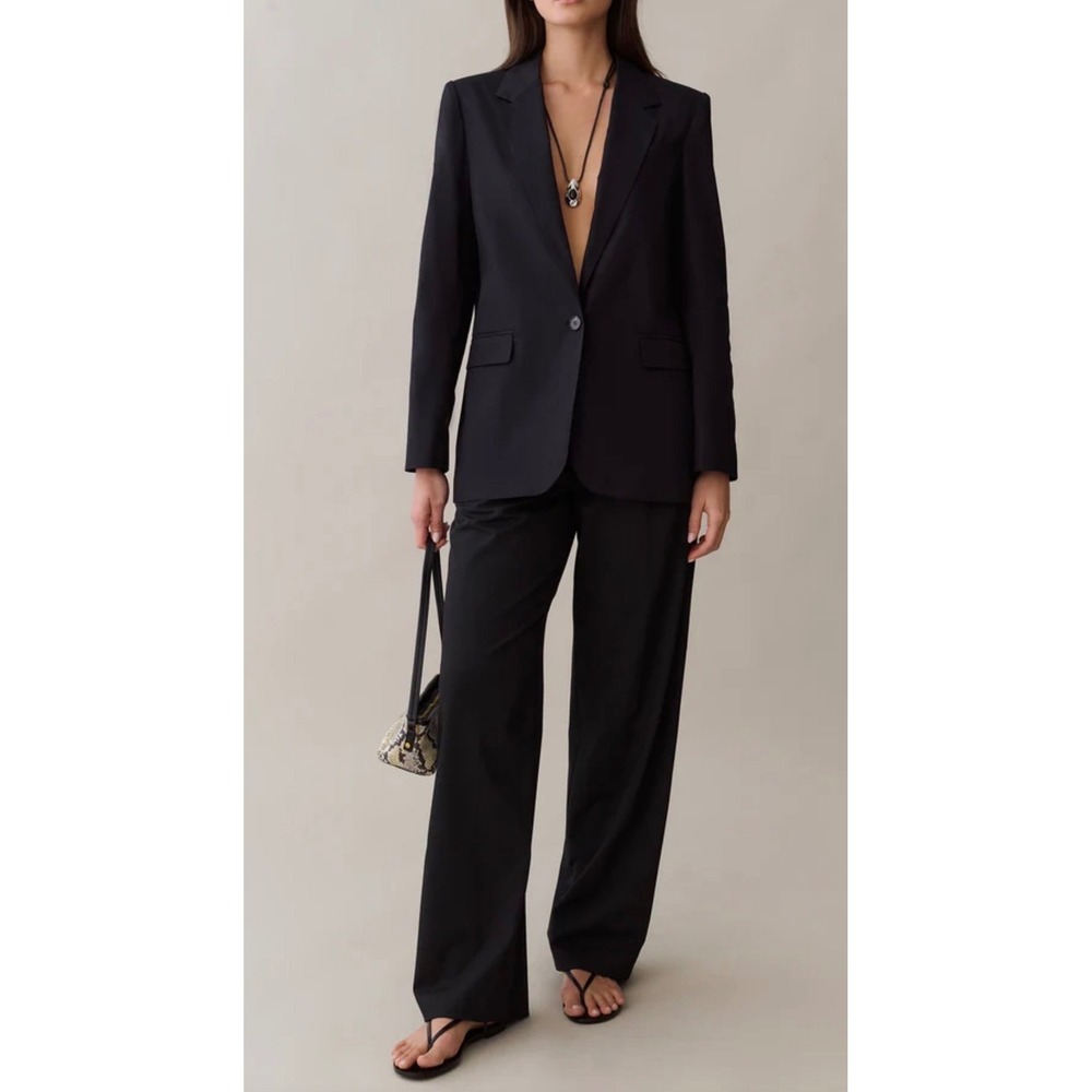 Few Moda CAARA Black One Button Tailored Blazer Jacket C25WOUW1853HDBLK XS New